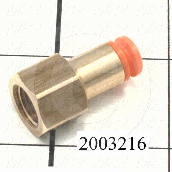 Fitting, 1/8 NPT Port Size, Single Mounting Type, W/O Seal, 5/32" Tube OD, Straight, PT 1/8 Fitting In