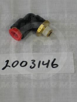 Fitting, 1/8 NPT Port Size, Single Mounting Type, With Seal, 3/8" Tube OD, Elbow