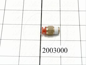 Fitting, 1/8 NPT Port Size, Single Mounting Type, With Seal, 5/32" Tube OD, Straight