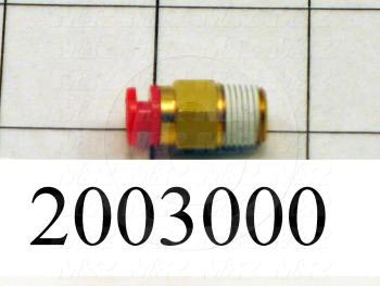 Fitting, 1/8 NPT Port Size, Single Mounting Type, With Seal, 5/32" Tube OD, Straight