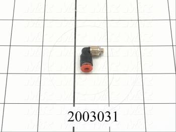 Fitting, 10-32 NPT Port Size, Single Mounting Type, W/O Seal, 5/32" Tube OD, Elbow