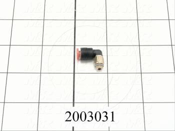 Fitting, 10-32 NPT Port Size, Single Mounting Type, W/O Seal, 5/32" Tube OD, Elbow