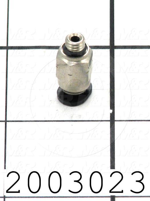 Fitting, 10-32 NPT Port Size, Single Mounting Type, W/O Seal, 5/32" Tube OD, Straight