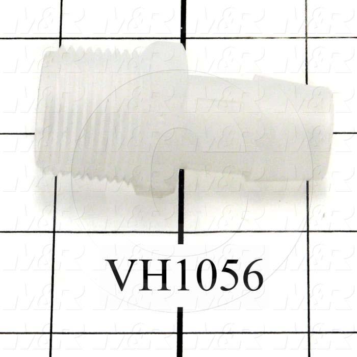 Fitting, 3/4 NPT Port Size, Barbed, Male, 3/4"OD Fitting Out