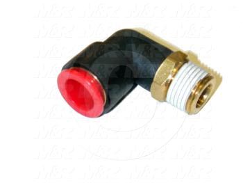 Fitting, 3/8 NPT Port Size, Single Mounting Type, 1/2" Tube OD, Elbow