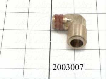 Fitting, 3/8 NPT Port Size, Single Mounting Type, 1/2" Tube OD, Elbow