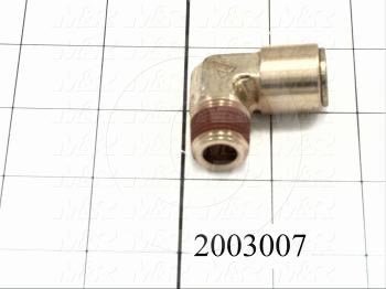 Fitting, 3/8 NPT Port Size, Single Mounting Type, 1/2" Tube OD, Elbow