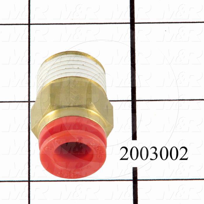 Fitting, 3/8 NPT Port Size, Single Mounting Type, 3/8" Tube OD, Straight