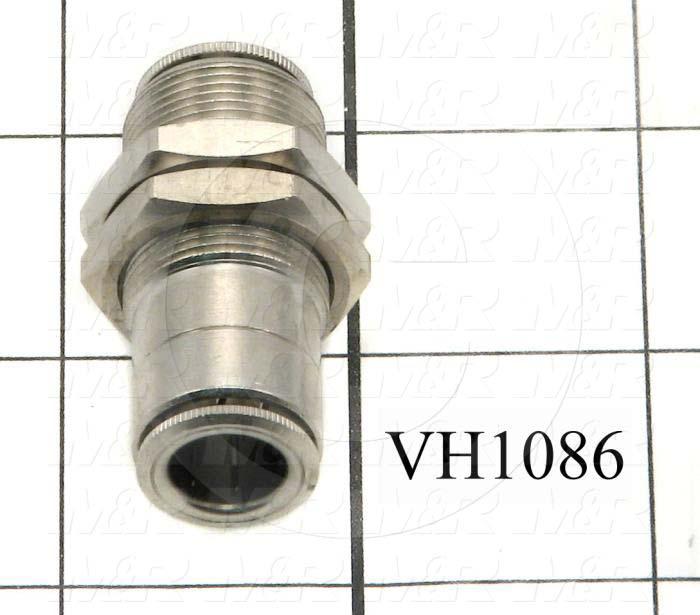 Fitting, Bulkhead Mounting Type, 3/8" Tube OD, Union, Female