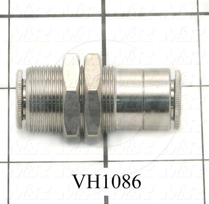 Fitting, Bulkhead Mounting Type, 3/8" Tube OD, Union, Female