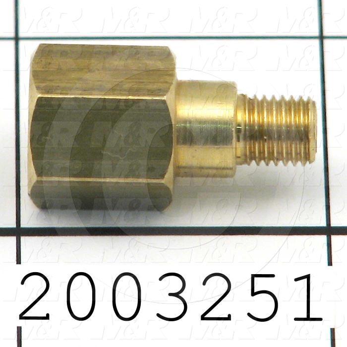 Fitting, Single Mounting Type, Straight, PT 1/8 Fitting In, M6x.75P Fitting Out