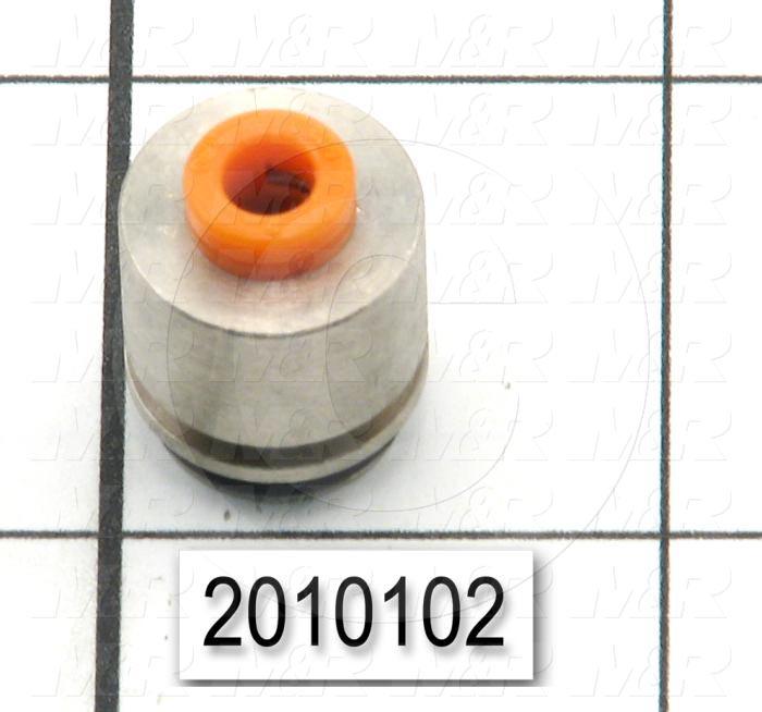 Fitting, Snap In Mounting Type, 5/32" Tube OD, Cartridge Straight, Male