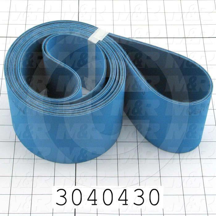 Flat Conveyor Belt, Fine/Tex., Polyamide Fabric, Polyamide Fabric, Blue, Blue, 0.07" Thickness, 3 in. Width, 92" Length