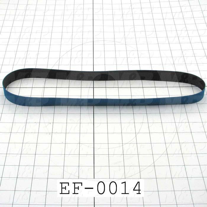 Flat Conveyor Belt, Fine/Tex., Polyurethane, Polyurethane, Blue, Black, 0.05" Thickness, 1" Width, 35.00 Length