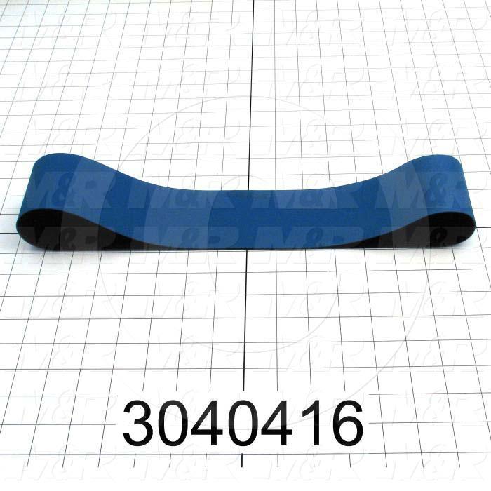 Flat Conveyor Belt, Fine/Tex., Polyurethane, Polyurethane, Blue, Black, 0.05" Thickness, 3 in. Width, 33.5" Length