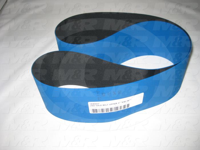 Flat Conveyor Belt, Fine/Tex., Polyurethane, Polyurethane, Blue, Black, 0.05" Thickness, 3 in. Width, 45.75" Length