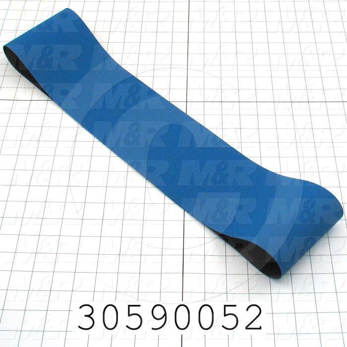 Flat Conveyor Belt, Fine/Tex., Polyurethane, Polyurethane, Blue, Black, 0.05" Thickness, 4.63" Width, 45.75" Length