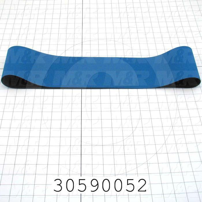 Flat Conveyor Belt, Fine/Tex., Polyurethane, Polyurethane, Blue, Black, 0.05" Thickness, 4.63" Width, 45.75" Length