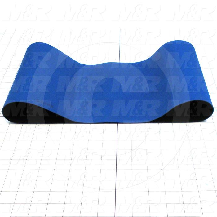 Flat Conveyor Belt, Fine/Tex., Polyurethane, Polyurethane, Blue, Black, 0.05" Thickness, 9" Width, 33.5" Length