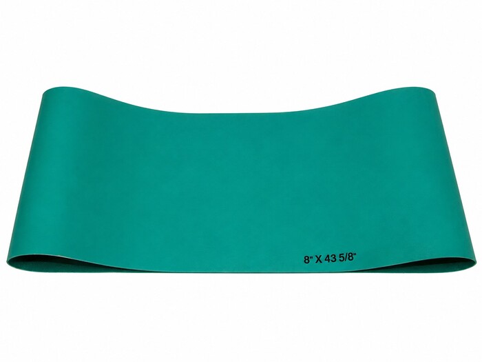 Flat Conveyor Belt, Fine/Tex., Polyurethane, Polyurethane, Green, Black, 0.05" Thickness, 8" Width, 43.63" Length