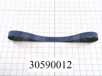 Flat Conveyor Belt, Polyurethane, Polyurethane, Blue, Black, 0.05" Thickness, 1" Width, 33.25" Length