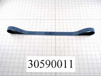 Flat Conveyor Belt, Polyurethane, Polyurethane, Blue, Black, 0.05" Thickness, 1" Width, 45.5" Length