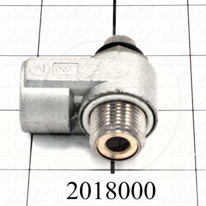 Flow Control, Direct Cylinder Elbow Type, 3/8" NPT Port In, 3/8" OD Port Out, Meter Out Control Type, 920 l/min Flow Rate