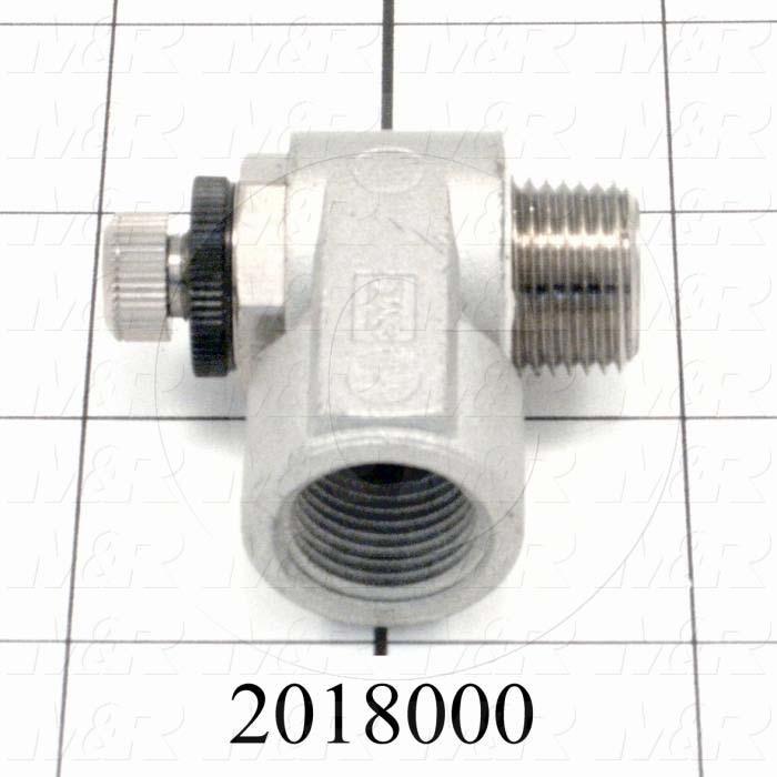 Flow Control, Direct Cylinder Elbow Type, 3/8" NPT Port In, 3/8" OD Port Out, Meter Out Control Type, 920 l/min Flow Rate