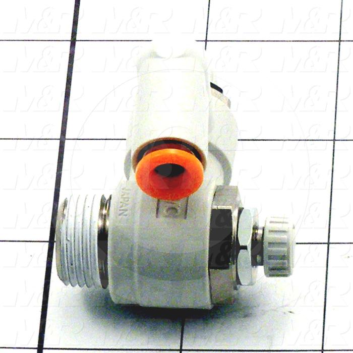 Flow Control, Dual Speed Controller Type, 3/8" NPT Port In, 1/4" OD Port Out, Universal Control Type, 500 l/min Flow Rate, W/Seal Option