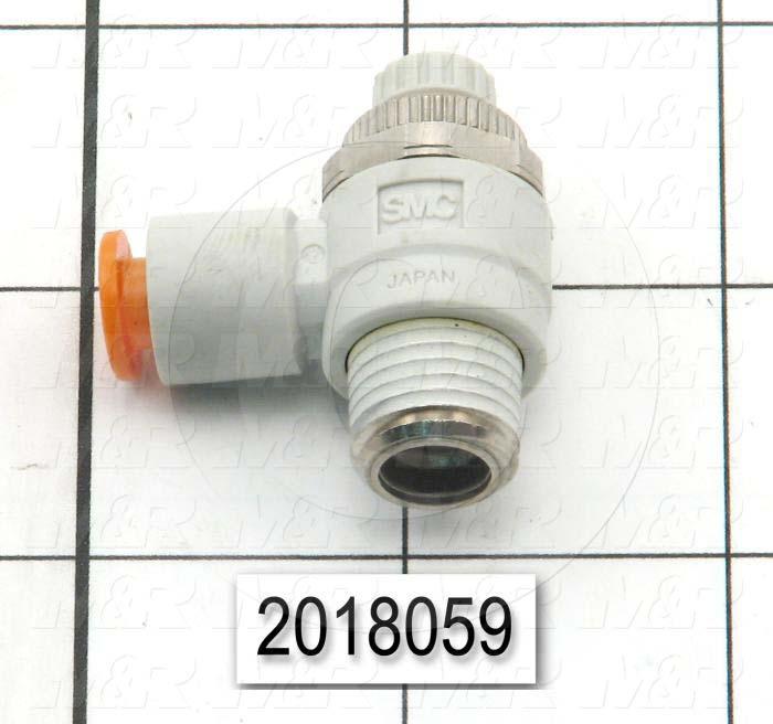 Flow Control, Speed Controller Type, 1/4" NPT Port In, 1/4" OD Port Out, Meter Out Control Type, 460 l/min Flow Rate, W/Seal Option