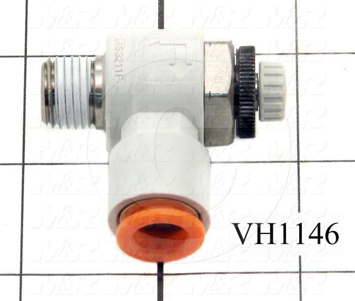 Flow Control, Speed Controller Type, 1/4" NPT Port In, 3/8"OD Tube Port Out, Meter In Control Type, 920 l/min Flow Rate