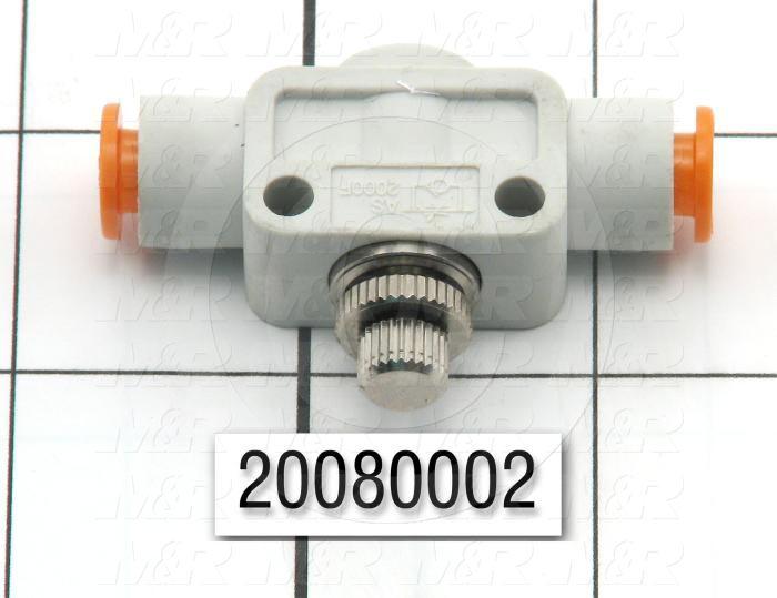 Flow Control, Speed Controller Type, 1/4" OD Port In, 1/4" OD Port Out, Meter Out Control Type