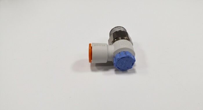 Flow Control, Speed Controller Type, 3/8" NPT Port In, 3/8" OD Port Out, Tee One-Touch Fitting Control Type, 920 l/min Flow Rate, W/Seal Option