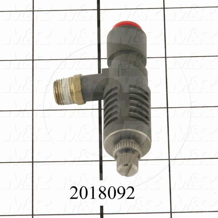 Flow Control, Speed Exhaust Controller Type, 1/8" NPT Port In, 1/8" NPT Port Out, Tee One-Touch Fitting Control Type, W/Seal Option