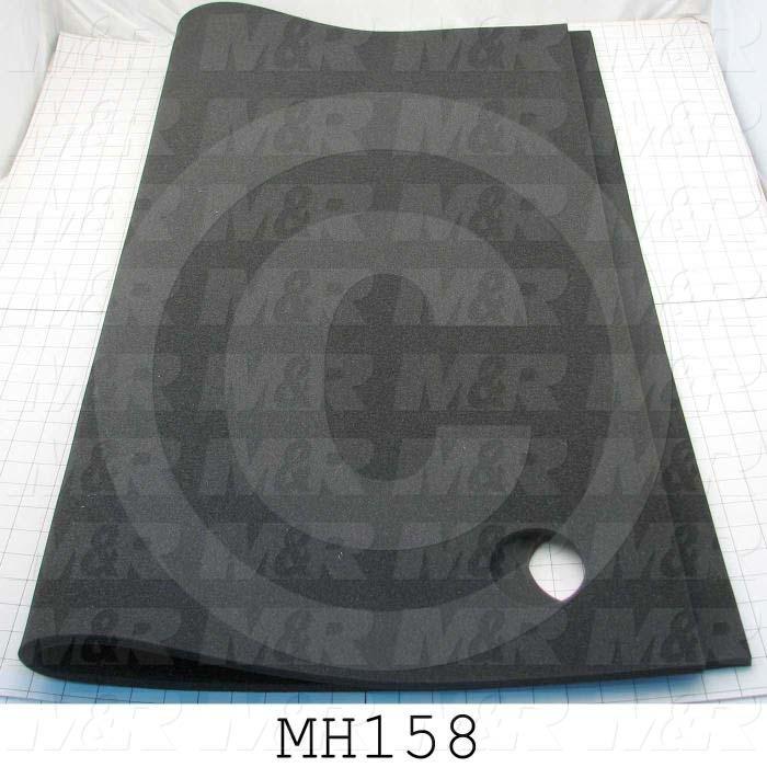 Foam Pad, 34-3/4", 42-7/8", 1/2", Polyester Foam, Used on HQ103 Vacuum Frame Assy., Charcoal Gray