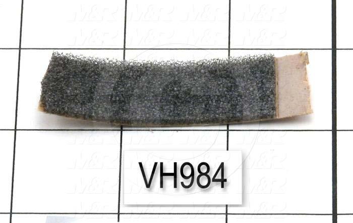 Foam, Polyester Type, 3/4" Width, 1/8" Height, 1200" Length, Adhesive 1 Side, Charcoal Gray