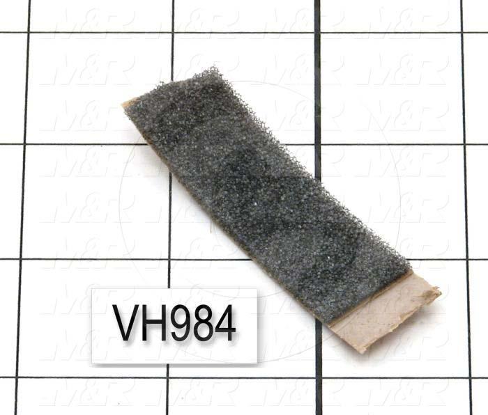 Foam, Polyester Type, 3/4" Width, 1/8" Height, 1200" Length, Adhesive 1 Side, Charcoal Gray