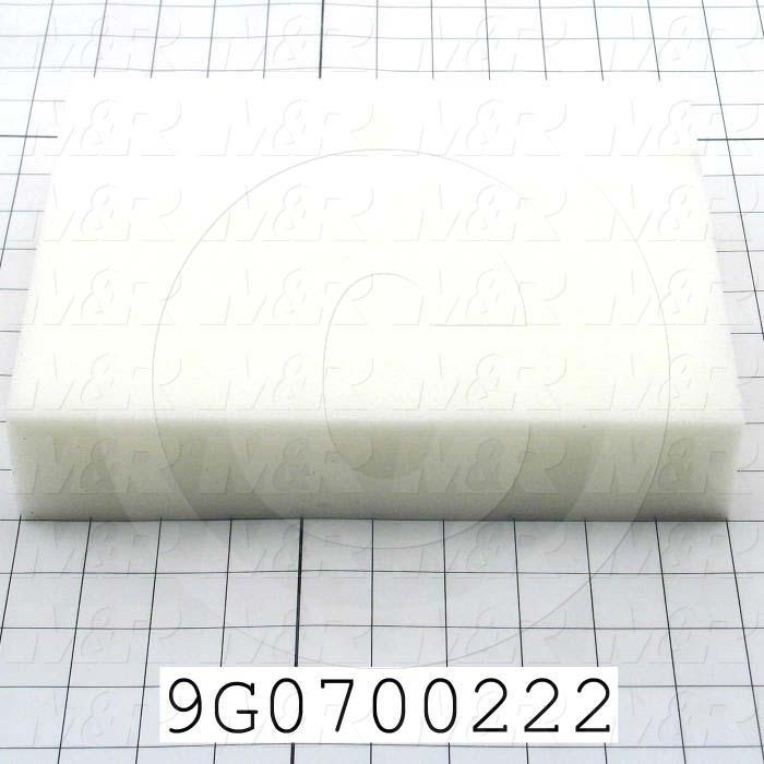 Foam, Polyester Type, 8.00" Width, 2.00" Height, 10.00" Length