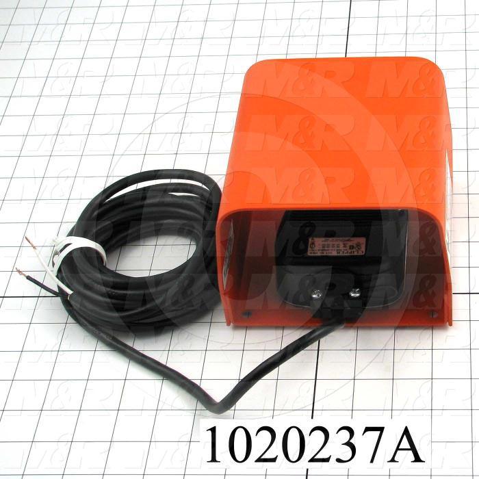 Foot Pedal Switches, 125-250V, 20A, with Guard, 182SJ, 160" Cord Length
