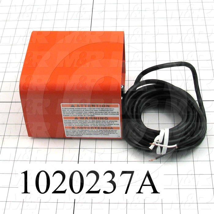Foot Pedal Switches, 125-250V, 20A, with Guard, 182SJ, 160" Cord Length