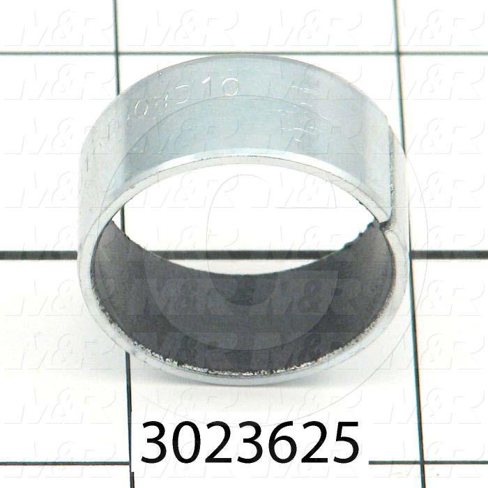 Friction Bearings, Cylindrical with  Automatically Adjusting Compensation Gap Type, Steel, PTFE Modified (without lead), Porous Bronze
 Material, 1.00" Inside Diameter, 1.125" Outside Diameter