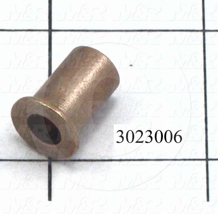 Friction Bearings, Flanged Type, Bronze Material, 0.250" Inside Diameter, 0.38 in. Outside Diameter, 0.500" Flange Diameter, 0.047" Flange Thickness, 0.625" Overall Length