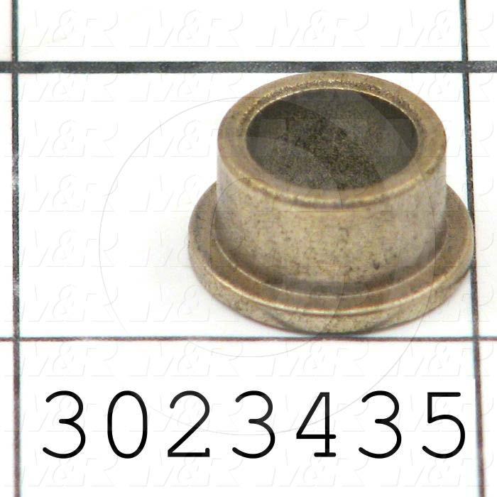 Friction Bearings, Flanged Type, Bronze Material, 0.38 in. Inside Diameter, 0.500" Outside Diameter, 0.312" Overall Length