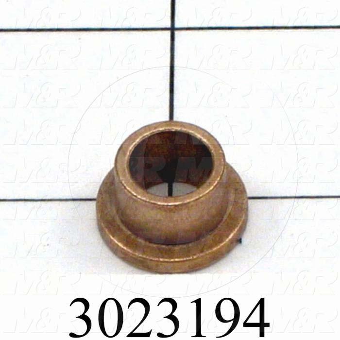 Friction Bearings, Flanged Type, Bronze Material, 0.38 in. Inside Diameter, 0.500" Outside Diameter, 0.38 in. Overall Length