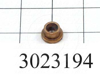 Friction Bearings, Flanged Type, Bronze Material, 0.38 in. Inside Diameter, 0.500" Outside Diameter, 0.38 in. Overall Length