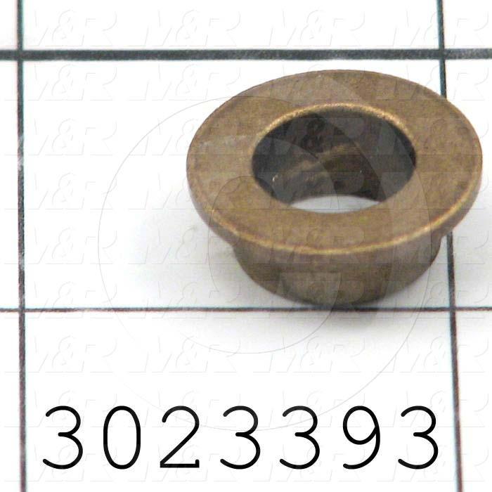 Friction Bearings, Flanged Type, Bronze Material, 0.38 in. Inside Diameter, 0.500" Outside Diameter, 0.688" Flange Diameter, 0.063" Flange Thickness, 0.250" Overall Length