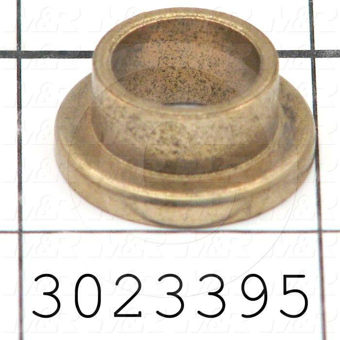 Friction Bearings, Flanged Type, Bronze Material, 0.50 in. Inside Diameter, 0.625" Outside Diameter, 0.875" Flange Diameter, 0.125" Flange Thickness, 0.38 in. Overall Length