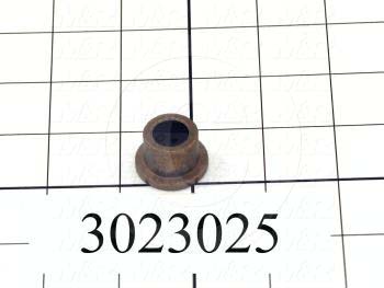 Friction Bearings, Flanged Type, Bronze Material, 0.50 in. Inside Diameter, 0.75 in. Outside Diameter, 1.000" Flange Diameter, 0.125" Flange Thickness, 0.625" Overall Length