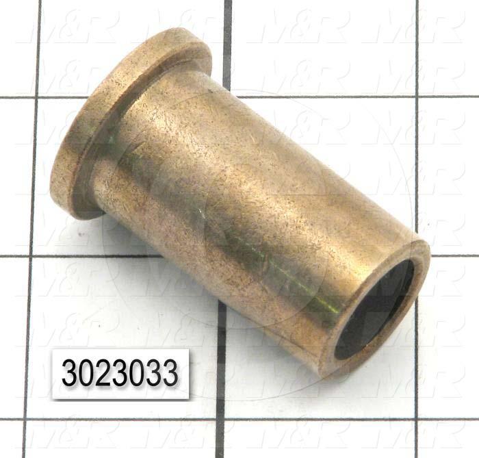 Friction Bearings, Flanged Type, Bronze Material, 0.625 in. Inside Diameter, 0.875" Outside Diameter, 1.125" Flange Diameter, 0.156" Flange Thickness, 1.75" Overall Length