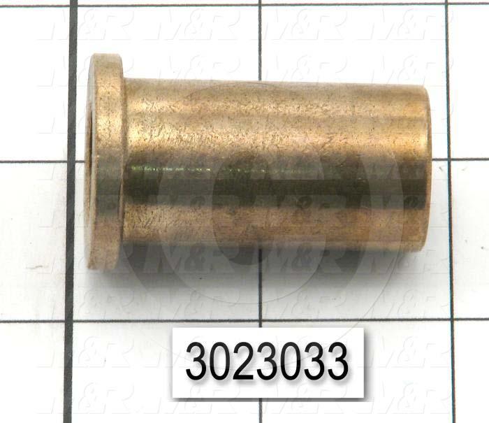 Friction Bearings, Flanged Type, Bronze Material, 0.625 in. Inside Diameter, 0.875" Outside Diameter, 1.125" Flange Diameter, 0.156" Flange Thickness, 1.75" Overall Length